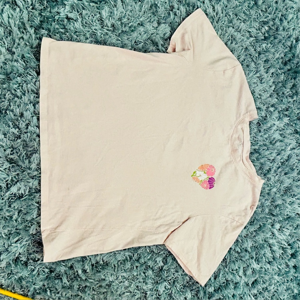 George Light Pink Heart Graphic Tee